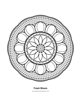 Bold & Easy Mandalas — printable mandala coloring page