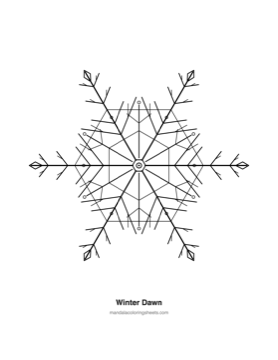 Winter & Snowflake Mandalas — printable mandala coloring page
